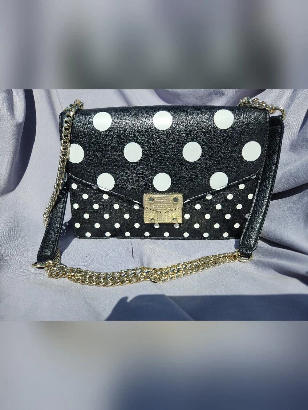 Karl Lagerfeld Polka Dot Chain Shoulder Bag